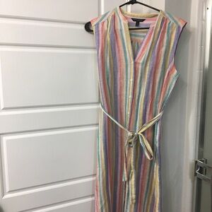 Banana Republic Pastel Striped Maxi Dress
